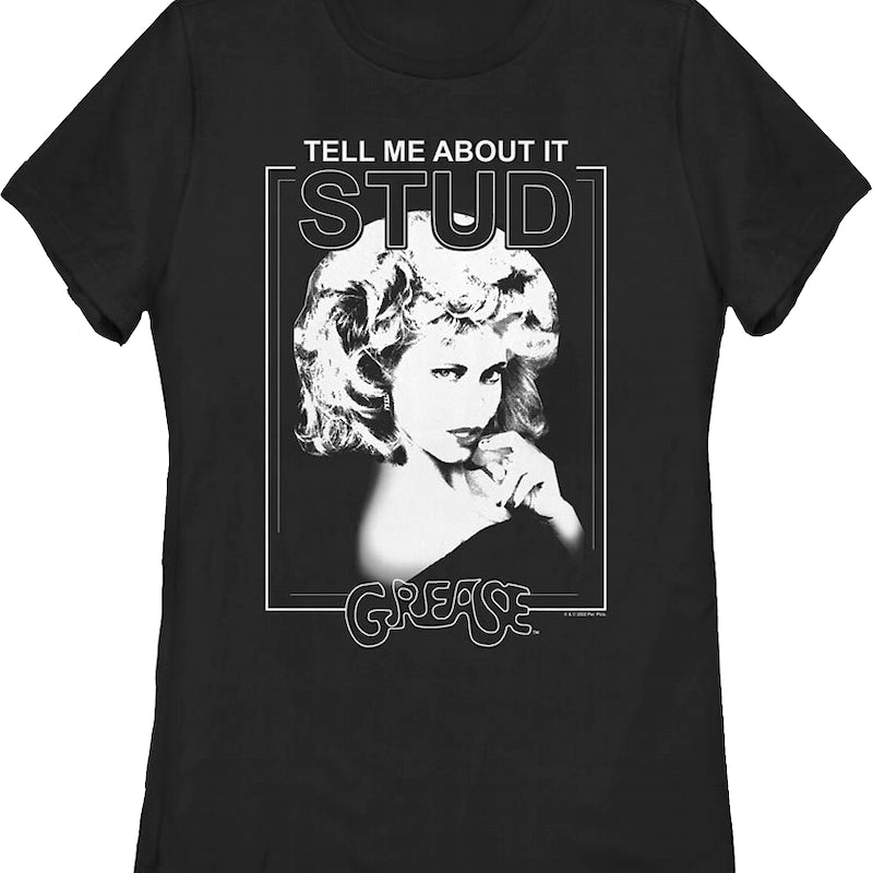 Womens Tell Me About It Stud Grease Shirt