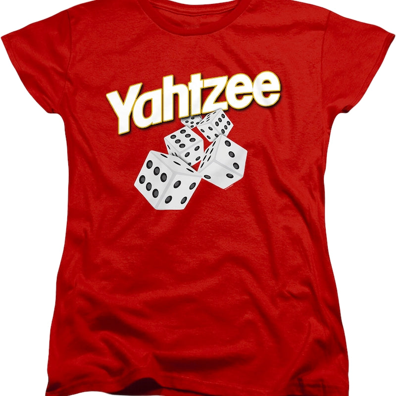 Womens The Fun Game That Makes Thinking Fun Yahtzee Shirt