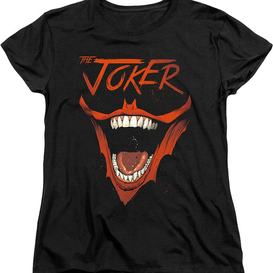 Womens The Joker Bat-Shaped Smile DC Comics Shirt