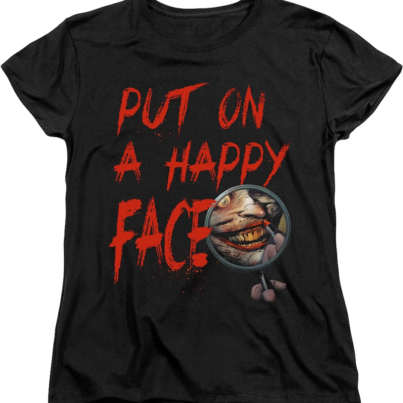 Womens The Joker Put On A Happy Face DC Comics Shirt