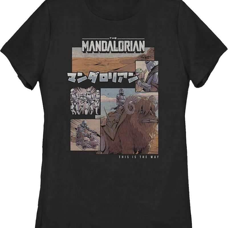 Womens The Mandalorian Comic Book Star Wars Shirt