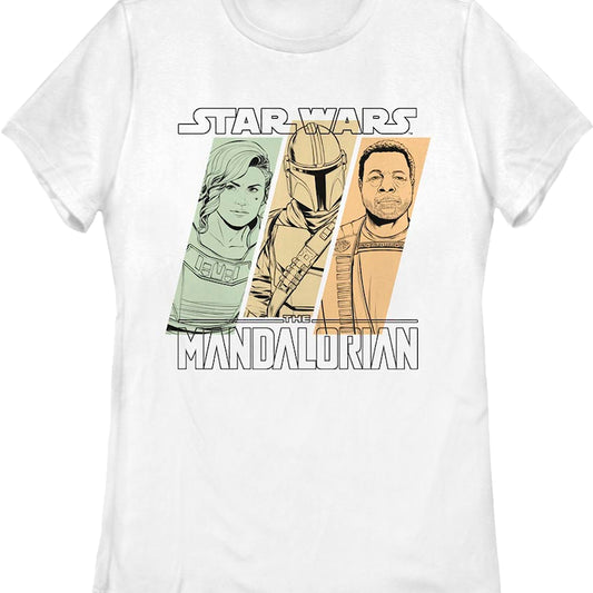 Womens The Mandalorian Sketches Star Wars Shirt