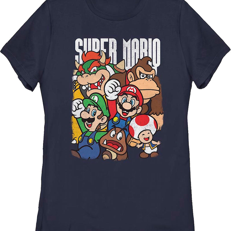 Womens The Stars of Super Mario Bros. Nintendo Shirt