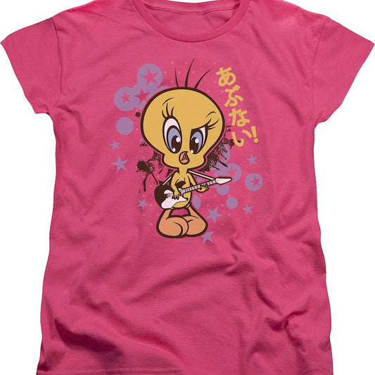 Womens Tweety Bird Rock Star Looney Tunes Shirt