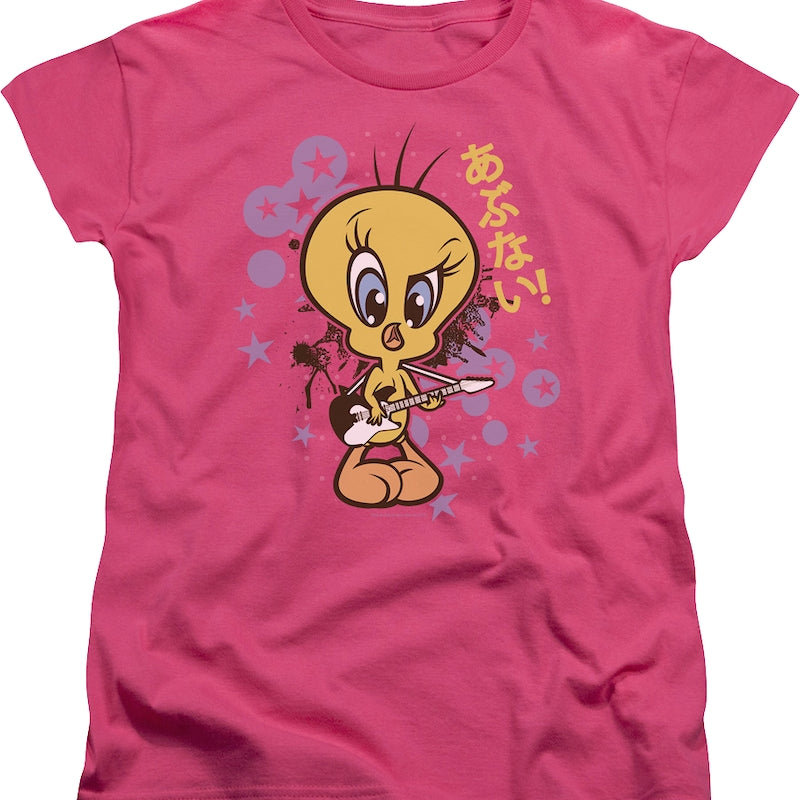 Womens Tweety Bird Rock Star Looney Tunes Shirt