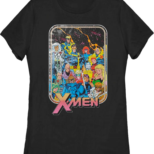 Womens Vintage X-Men Group Picture Marvel Comics Shirt