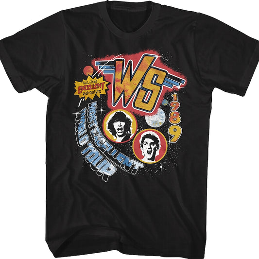 Wyld Stallyns 1989 Most Excellent World Tour Bill and Ted T-Shirt