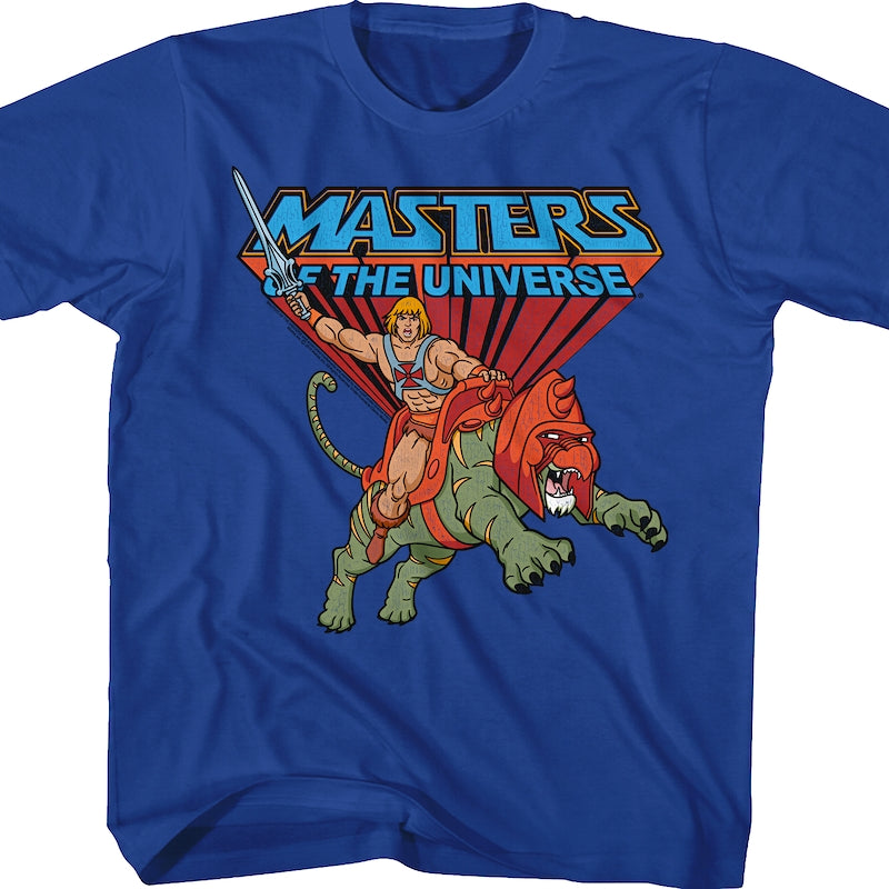 Youth Battle Cat and He-Man Masters of the Universe Shirt