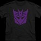 Youth Black Decepticon Logo Transformers Shirt