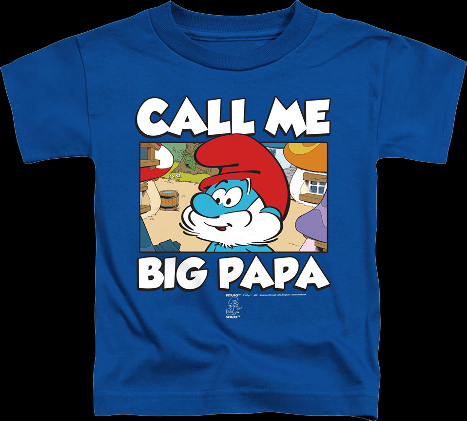 Youth Call Me Big Papa Smurfs Shirt