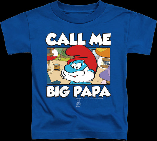 Youth Call Me Big Papa Smurfs Shirt