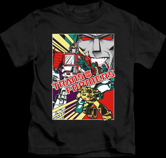 Youth Comic Poster Transformers Shirt