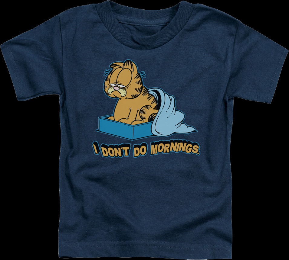 Youth I Don't Do Mornings Garfield Shirt