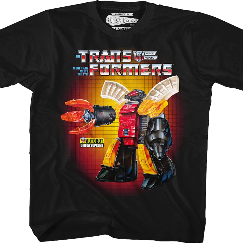 Youth Omega Supreme Box Art Transformers Shirt