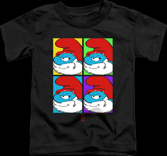 Youth Papa Smurf Pop Art Smurfs Shirt