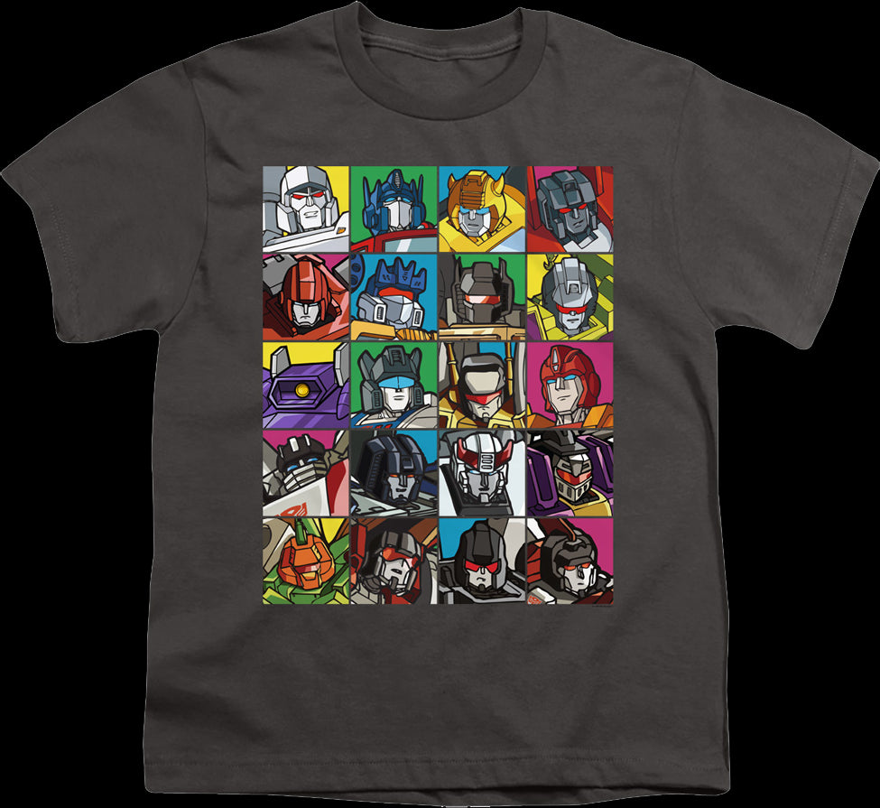 Youth Robot Collage Transformers Shirt