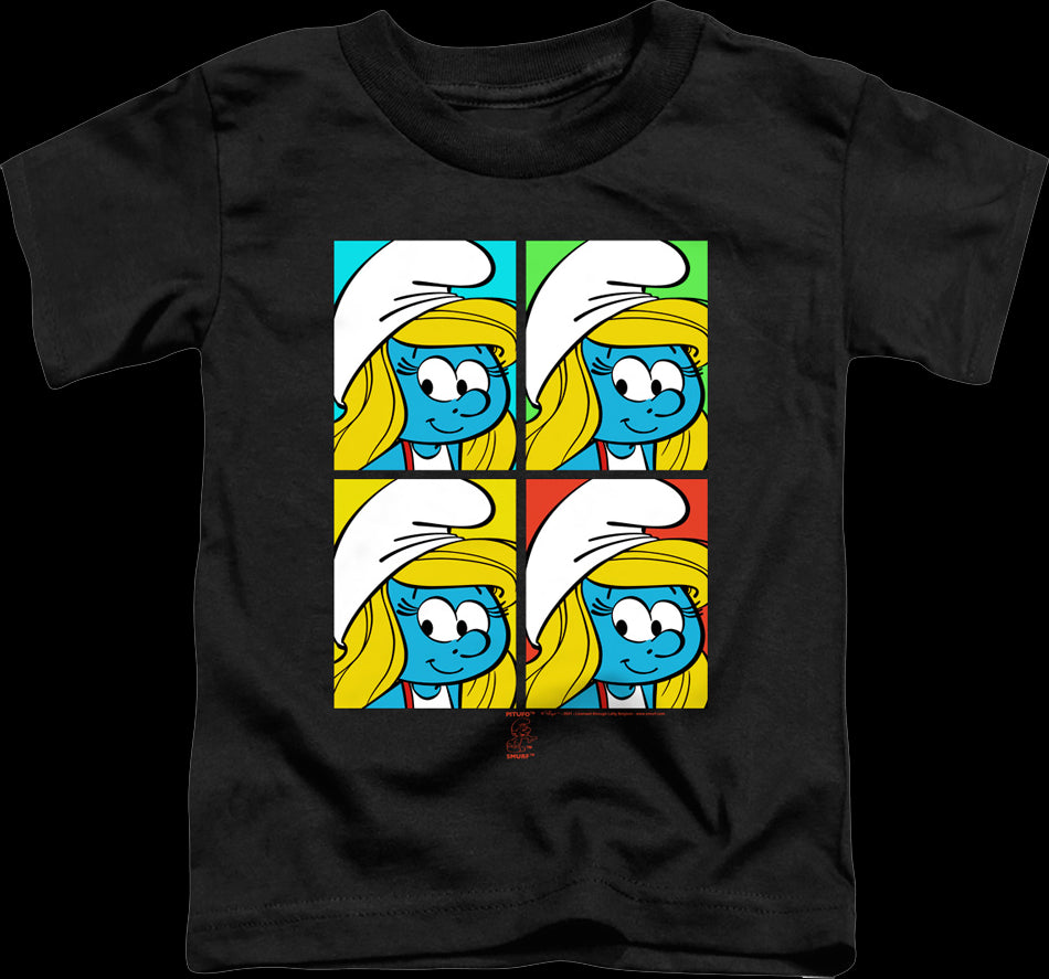 Youth Smurfette Pop Art Smurfs Shirt