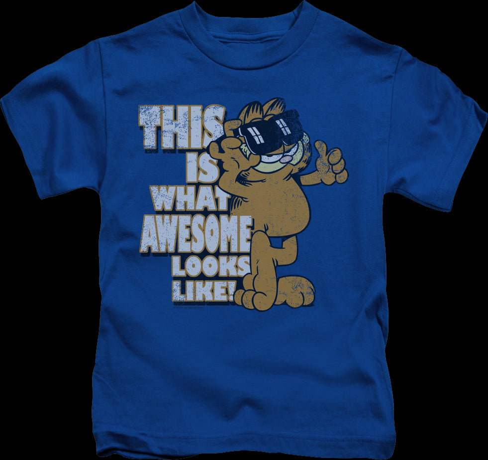 Youth This Is What Awesome Looks Like Garfield Shirt