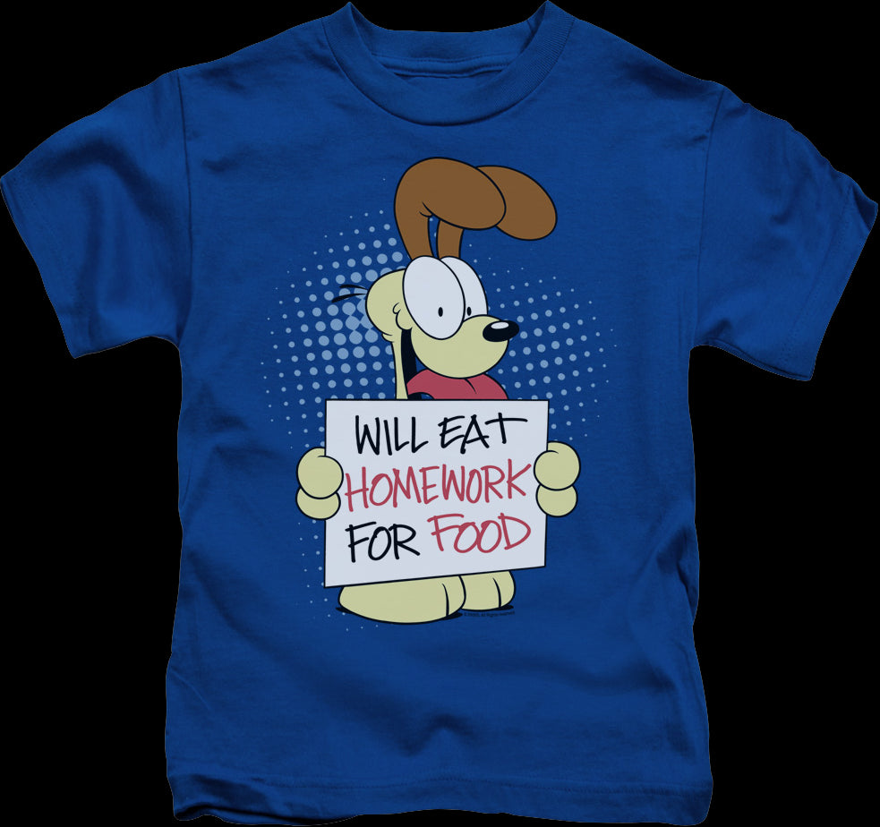 Youth Will Eat Homework Garfield Shirt