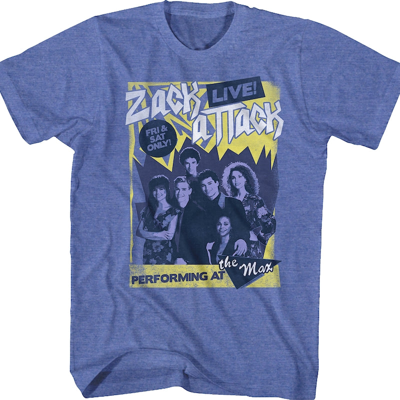 Zack Attack Live Saved By The Bell T-Shirt